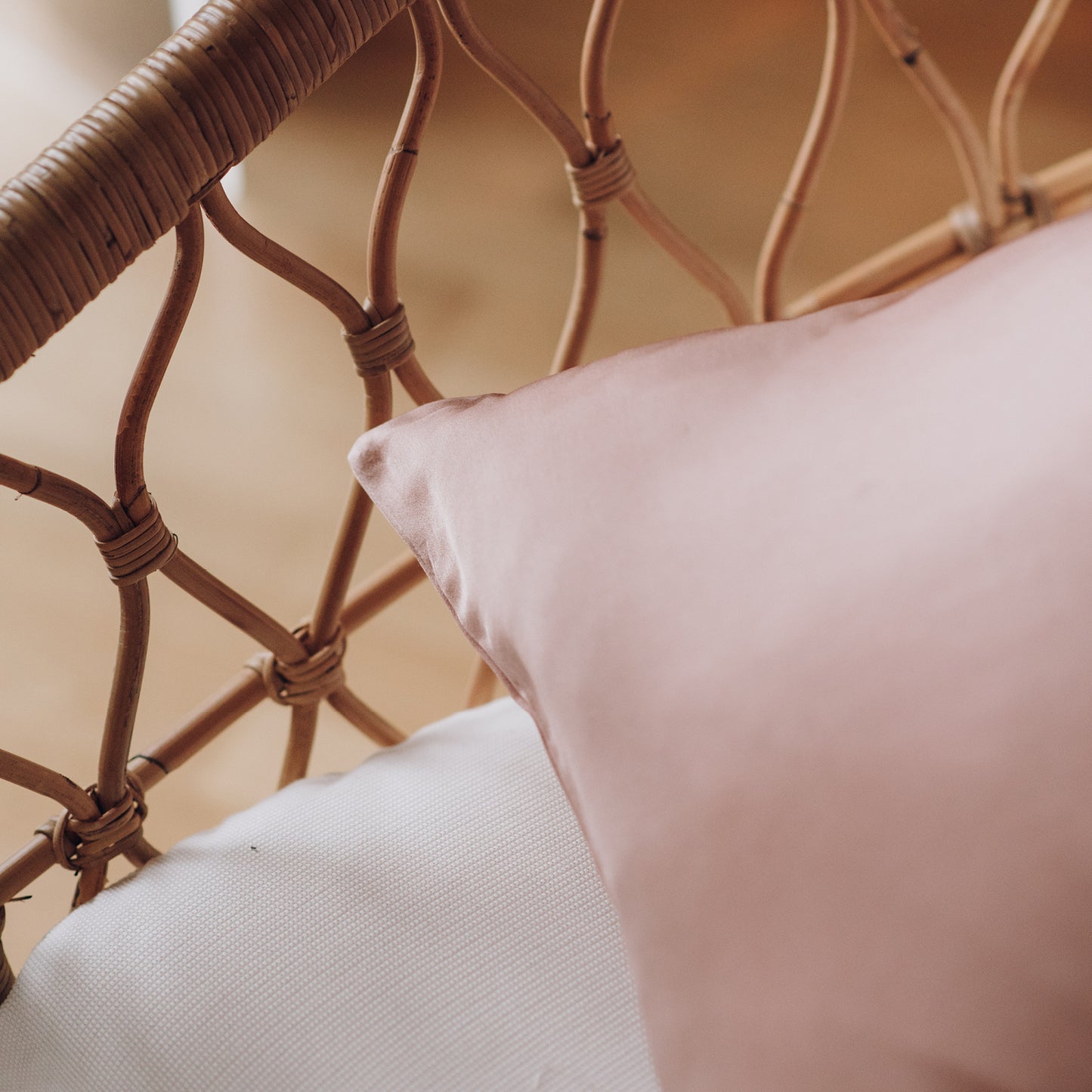 peace silk pillowcase (blushy rose)
